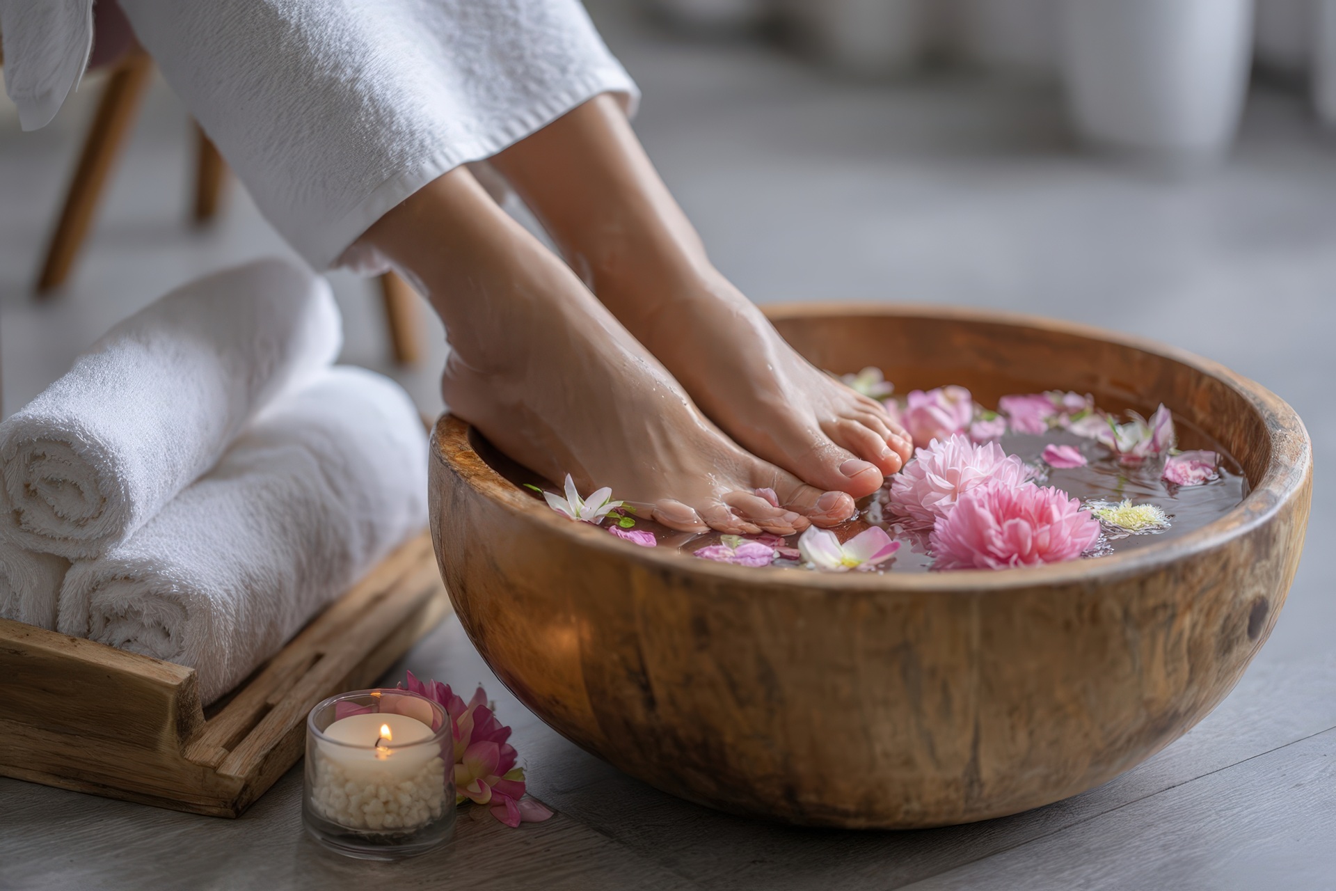 Spa-Fusspflege mit Bluetenbad | Laser Haarentfernung Essen