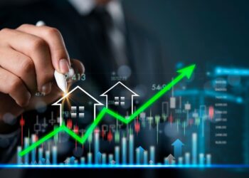 Steigende Hauswerte mit Diagramm | Mülltonnenbox 3er